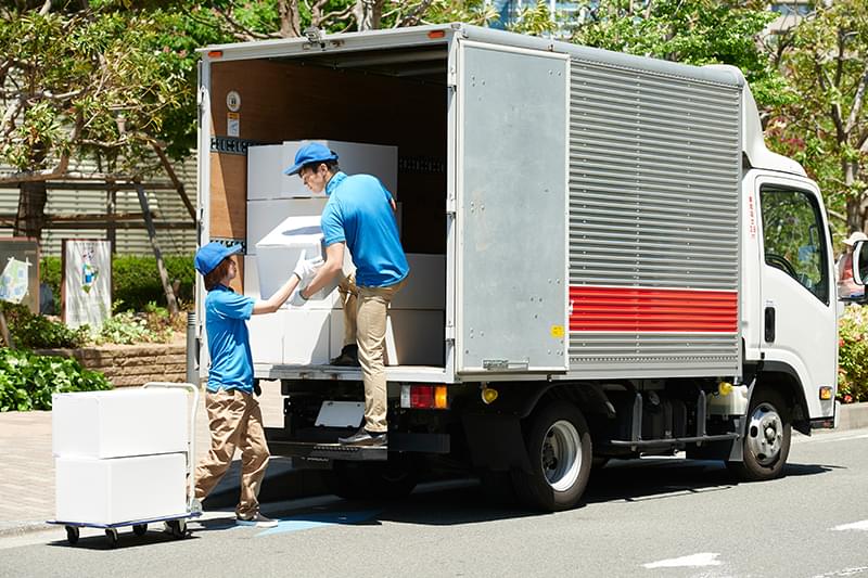 大きな引越し専用車でたっぷり積める!